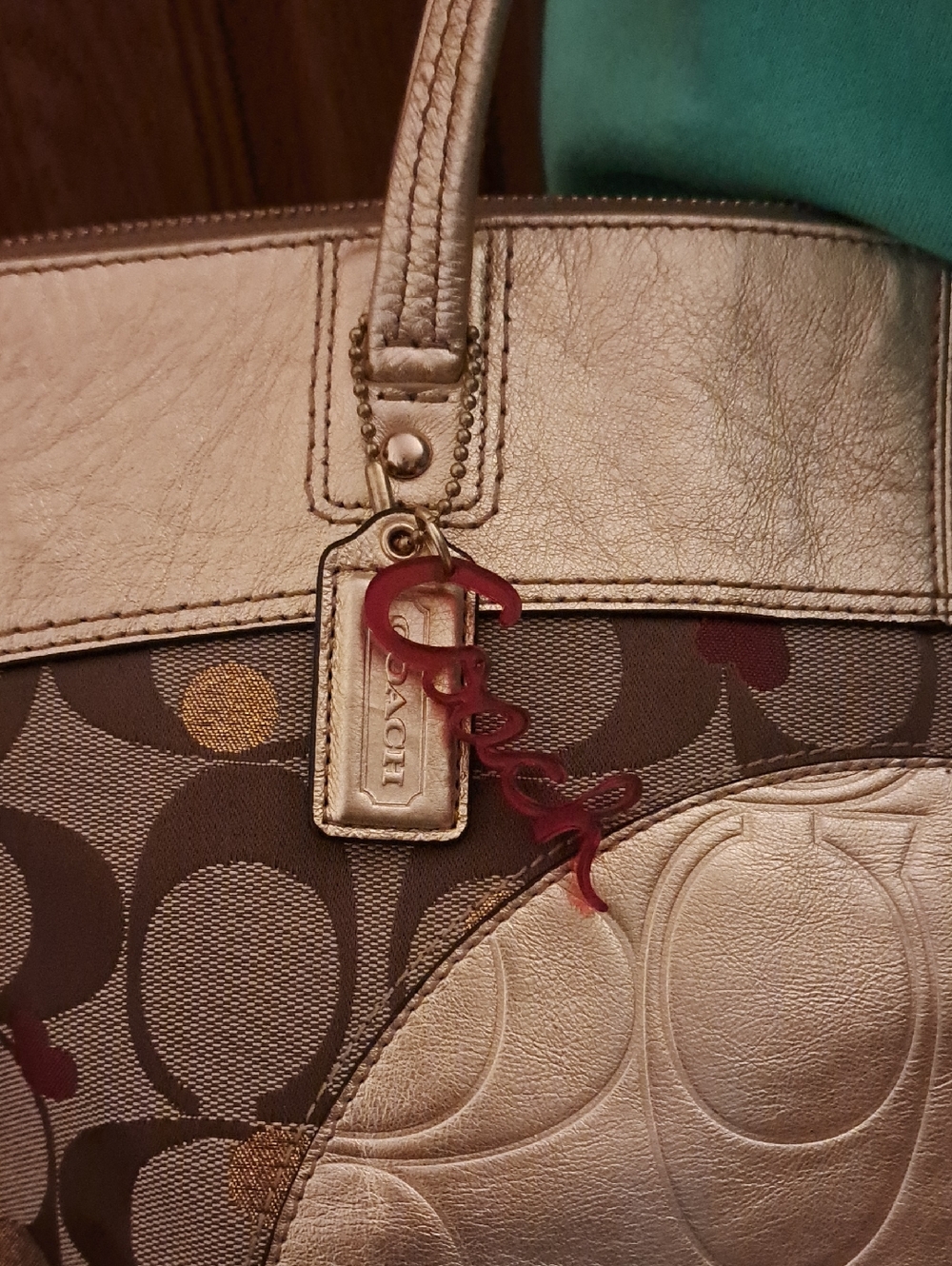 Coach Laura Signature Tote Bag, specifically the "Secret Admirer" 2011 - Picture 2 of 11